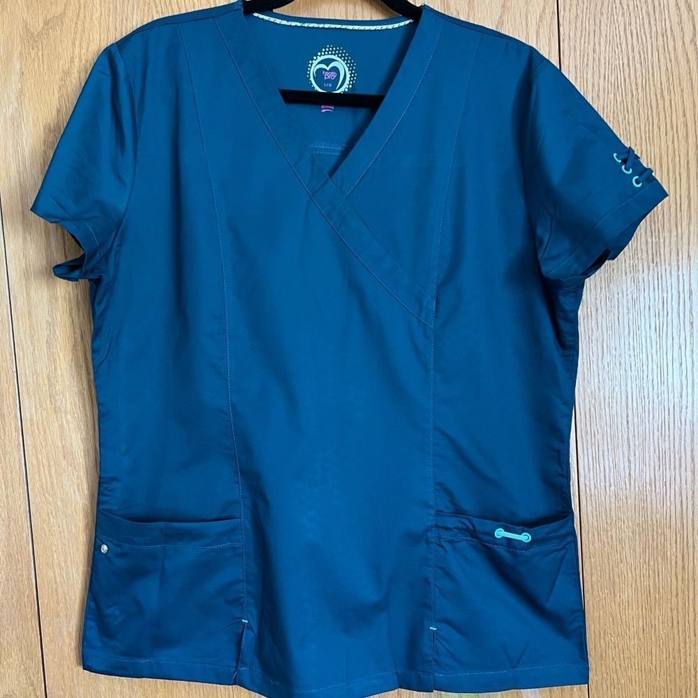 HP Blue Scrub Top